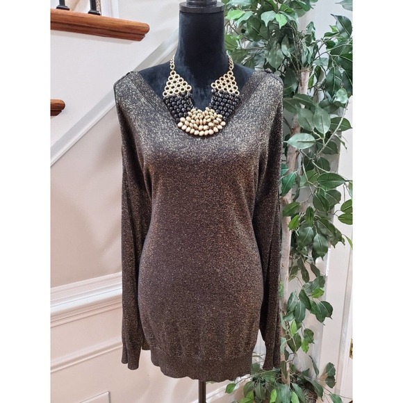 Michael Kors Womens Gray Long Sleeve Casual Round Neck Top Blouse Size 2X - Picture 12 of 12